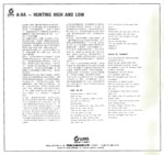 Hunting High And Low Taiwan lyric insert