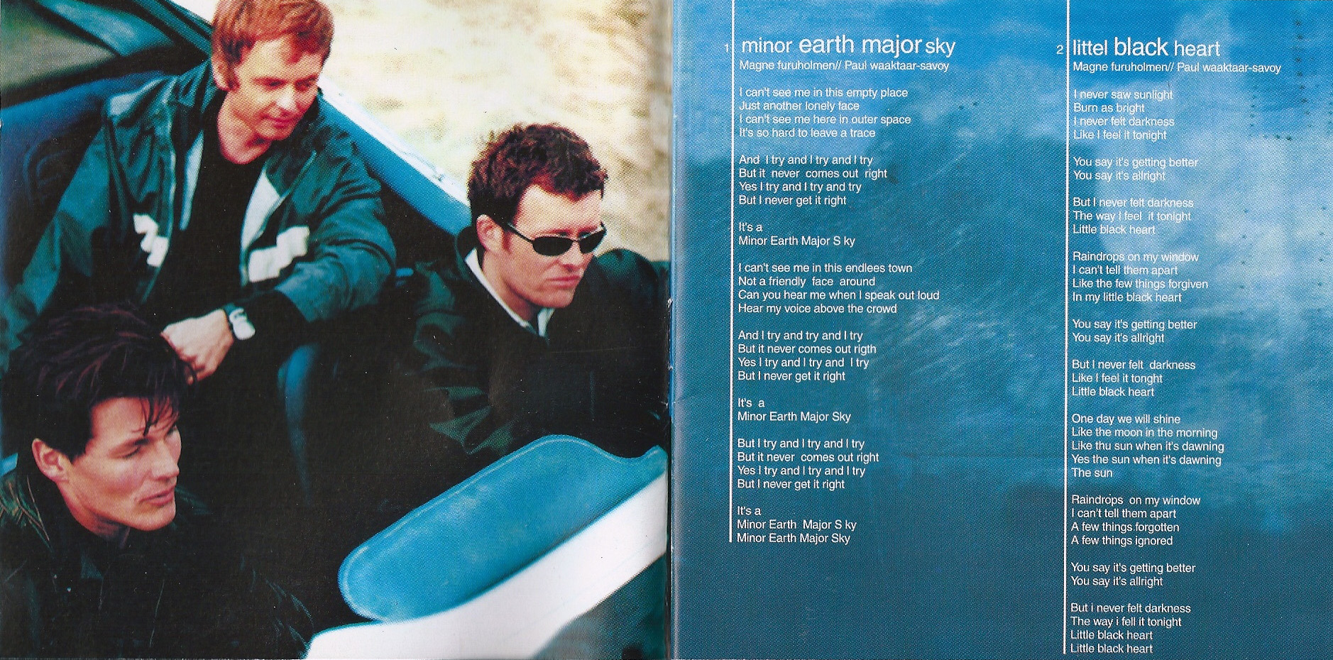 Minor Earth Major Sky Colombia CD booklet - click to enlarge