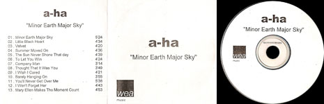 Minor Earth, Major Sky promo test acetate