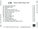 Minor Earth | Major Sky promo reverse sleeve