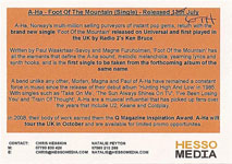 Foot Of The Mountain UK promo orange sticker