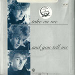 Take On Me 1st release UK 7" with promo lizard sticker
