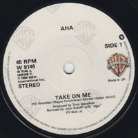 Take On Me 1st release UK 7" (label)