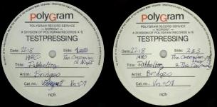 Bridges test pressing - disc labels