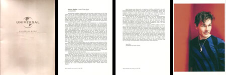Letter From Egypt German promotional acetate - folder, information sheet and photo
