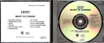 Mary Is Coming US advanced promo - Back sleeve and Disc