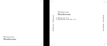 Weathervane - Weathervane press pack cover