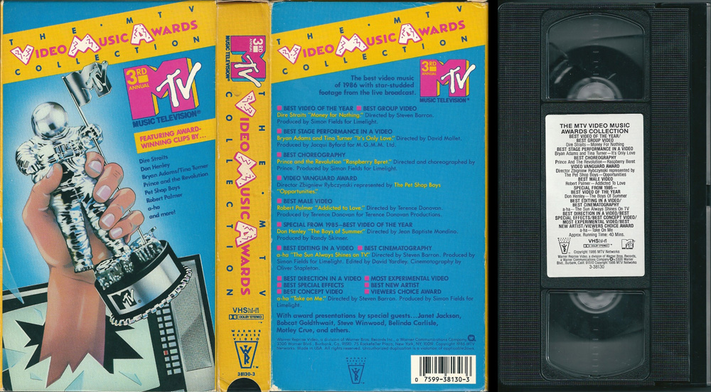 MTV Video music awards VHS 3-38130